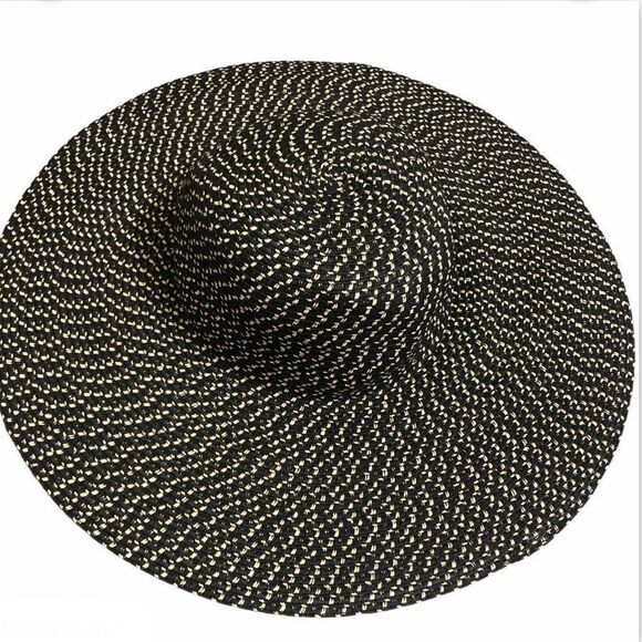 Old Navy Braided Wide-Brim Floppy Sun hat black - Picture 1 of 7